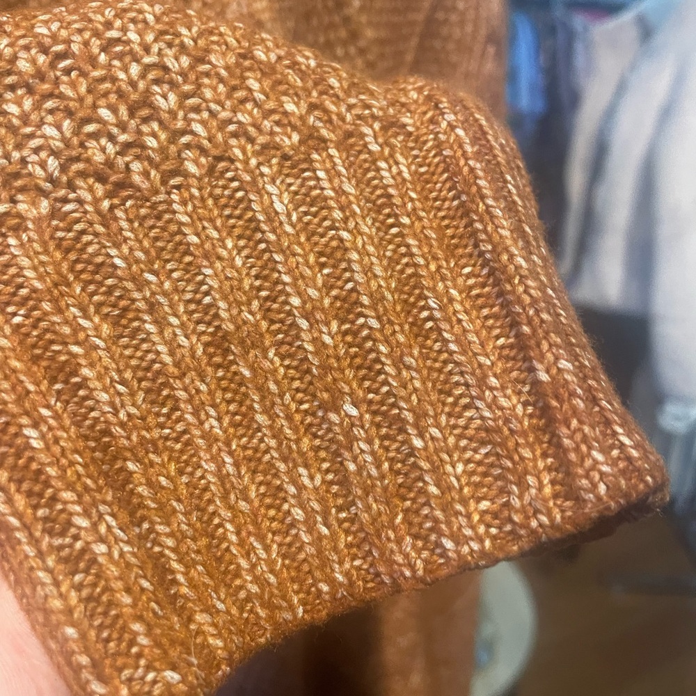 Cozy Orange Knit Sweater Dress - Picture 5 of 8